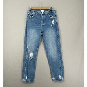 Rails Jeans Womens 29 Blue Melrose Classic Slim Distressed Grunge High Rise Boho